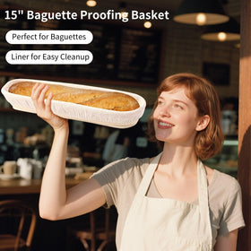 Ifory cotton liner for banneton absorbs moisture and transfers spiral pattern on dough.