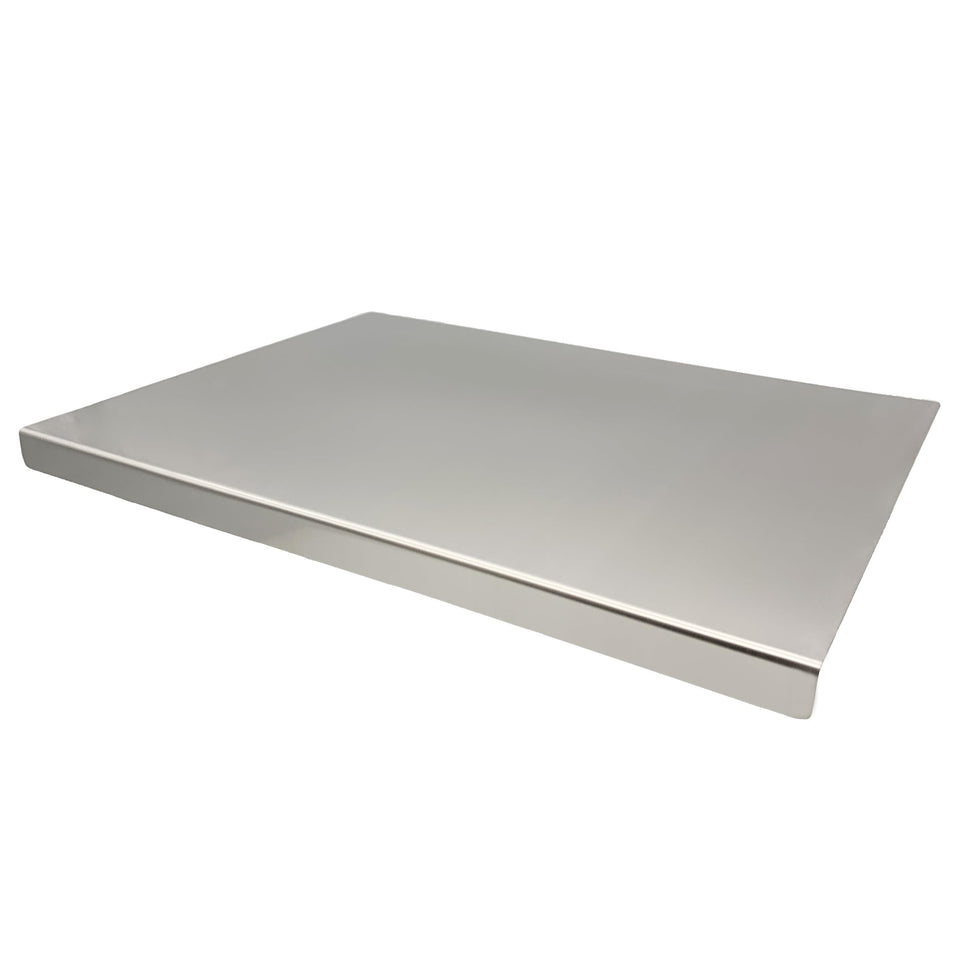 Ifowip stainless steel cutting board 40x30 cm, compact and easy to store.