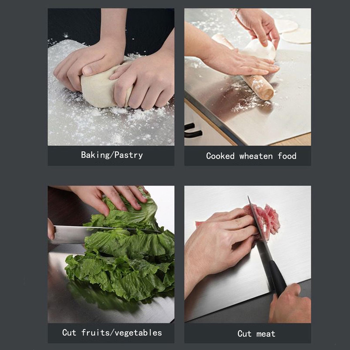 Ifowip cutting board 70x40 cm, versatile for meats, vegetables, bread.