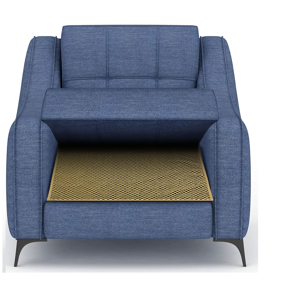 ifrmy cushion grip pad on sofa during installation shows cushion stability.