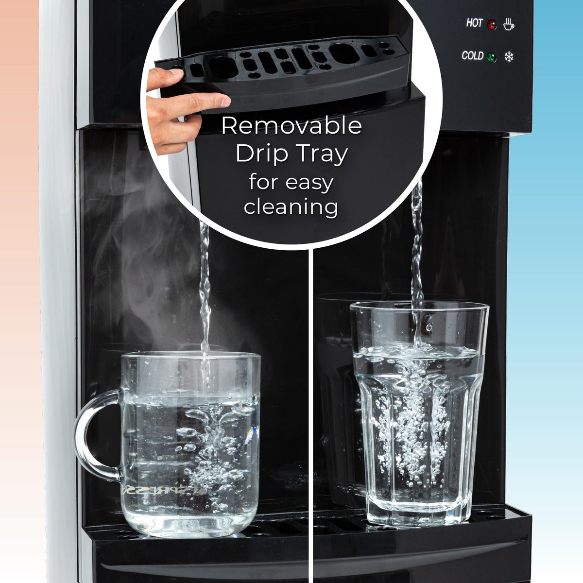 Igloo black stainless finish image shows sleek space saving aesthetic for any room