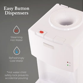 Igloo top-loading design fits 3- and 5-gallon jugs, ideal for larger spaces