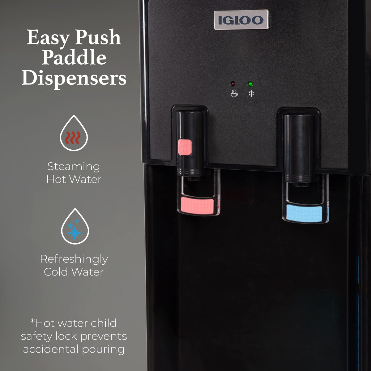 Igloo water cooler removable drip tray keeps counters neat