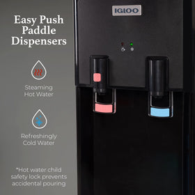 Igloo water cooler removable drip tray keeps counters neat