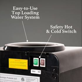 Igloo water dispenser child safety lock on hot water