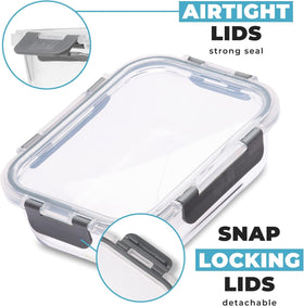 Igluu Borosilicate glass container close-up emphasizes durable, non-porous surface.