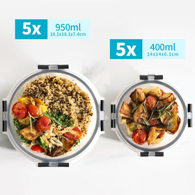 Igluu borosilicate glass side view highlighting durable non-porous material for reheating