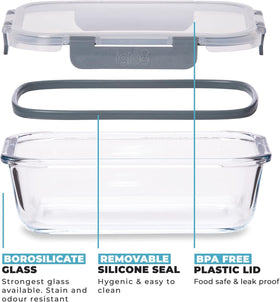 Igluu Meal Prep silicone seal removable aids thorough cleaning and odour resistance.