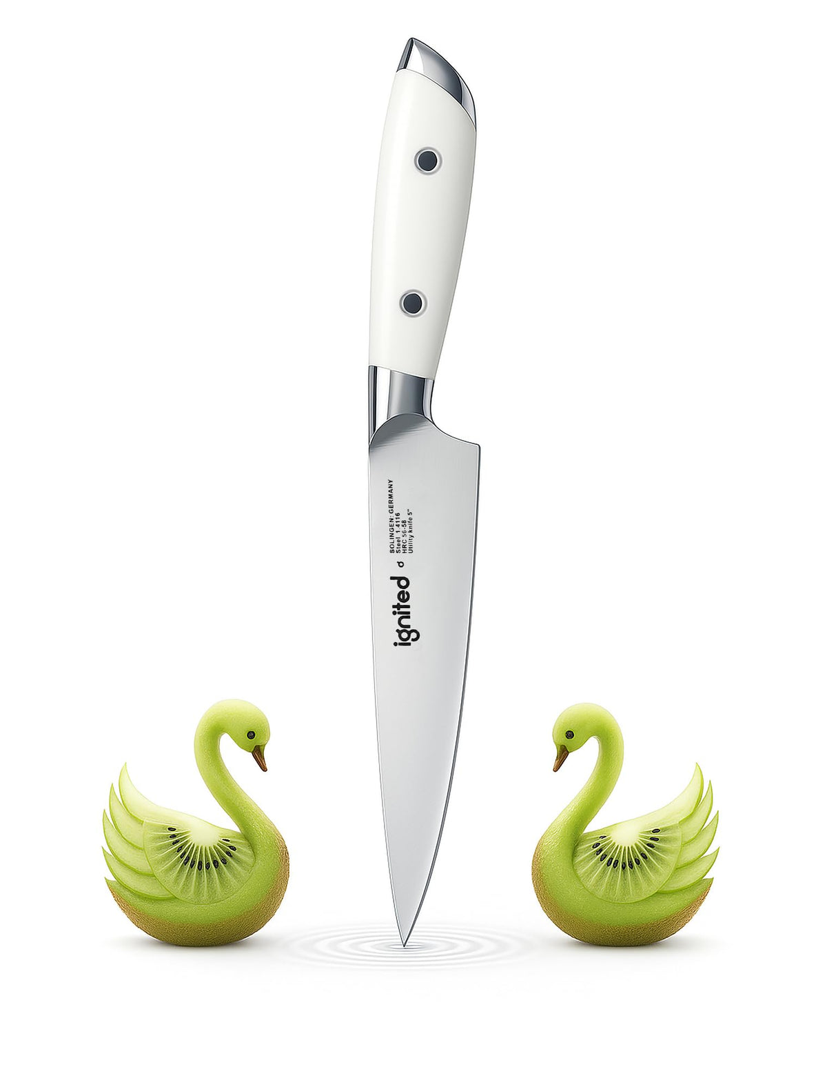 IGNITED CUTLERY 5-inch paring knife for precise fruit prep.
