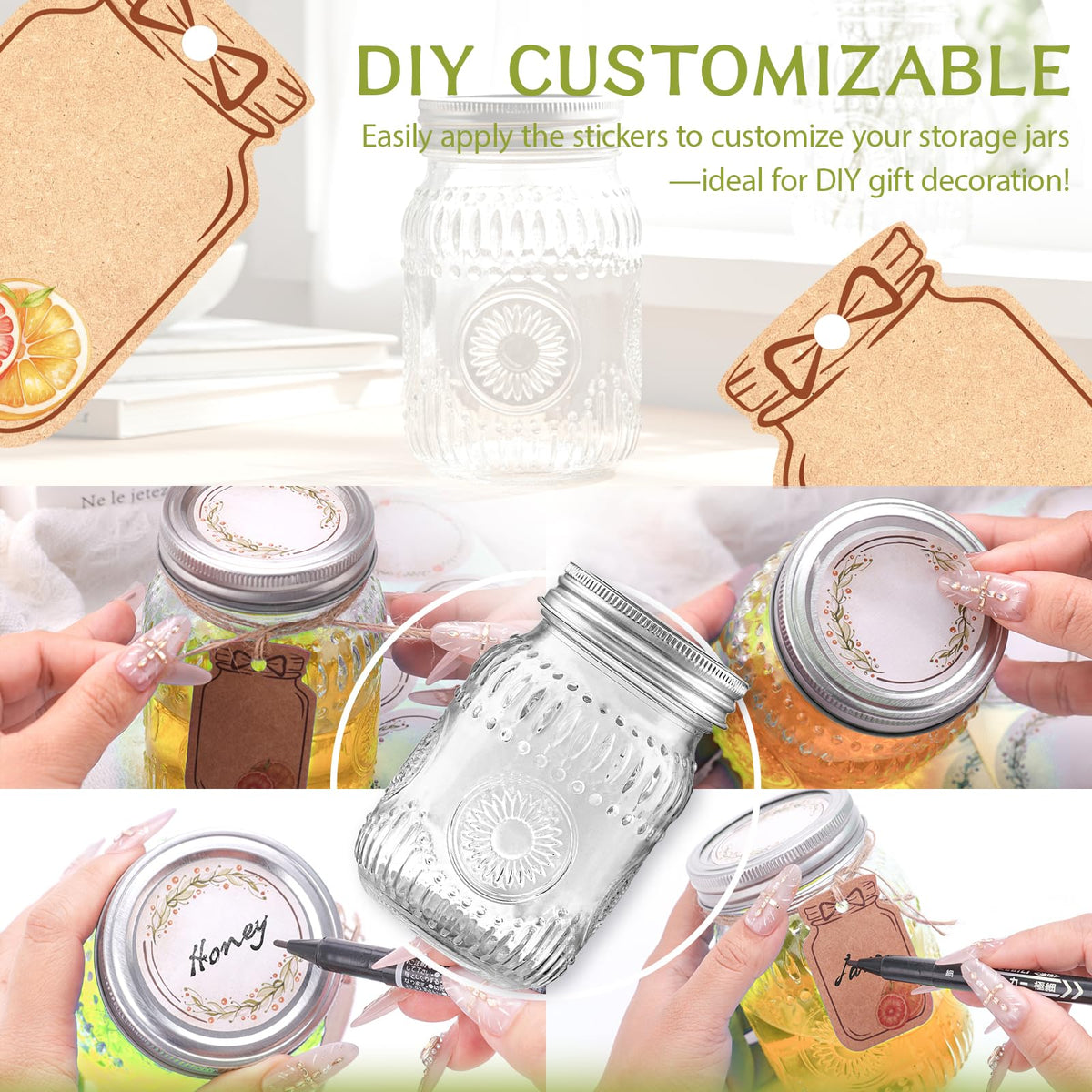 igoelove versatile jar doubles as DIY vase or candle holder.