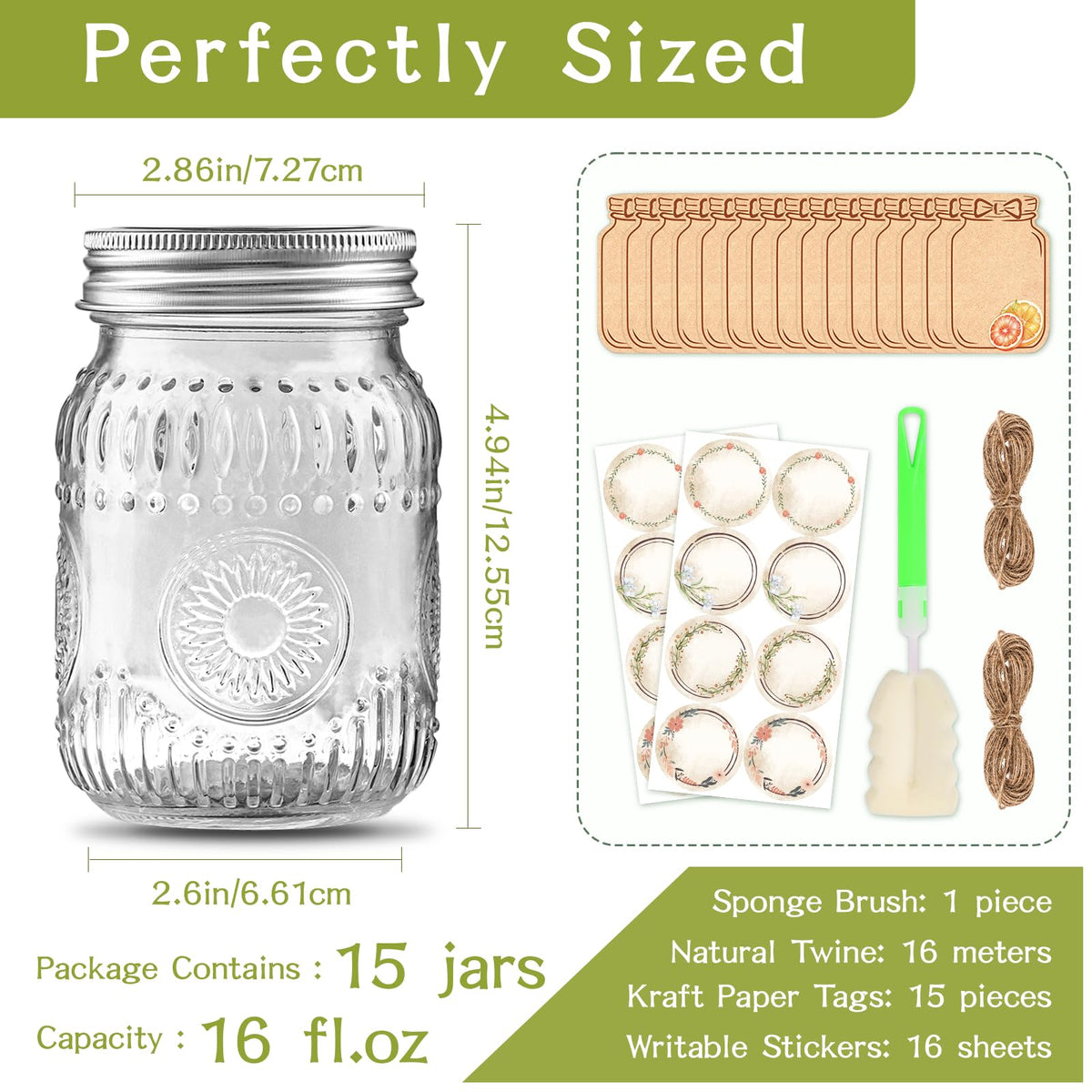 igoelove two-piece lid seals jars to keep jams and spices fresh.