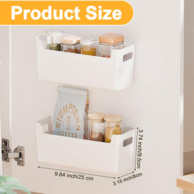 IGUOCY inside cabinet door storage shelf neatly stores sponges and foils.