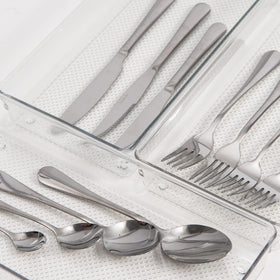ihomecooker cutlery utensil organizer tray holds spoons, forks, and tools neatly.