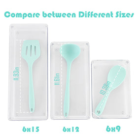 ihomecooker kitchen drawer organizer tray streamlines utensils for quick access.