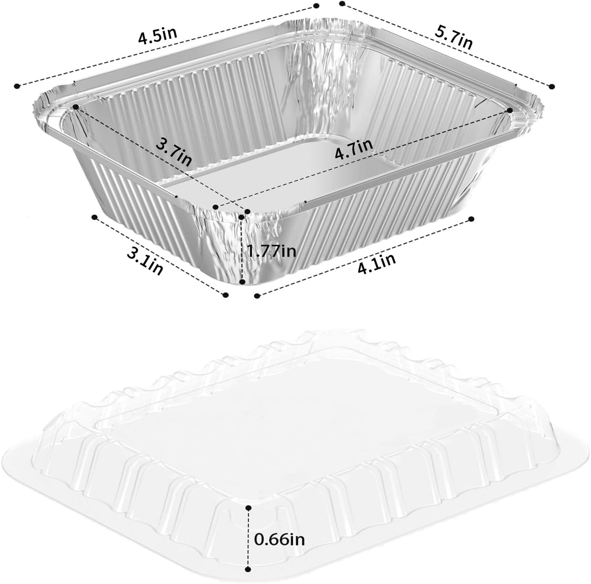 iHomeSet foil pan with clear dome lid seals freshness for transport.