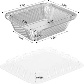 iHomeSet foil pan with clear dome lid seals freshness for transport.
