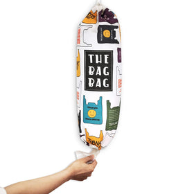 IHopes+ plastic bag organizer drawstring top close-up for easy bag access.