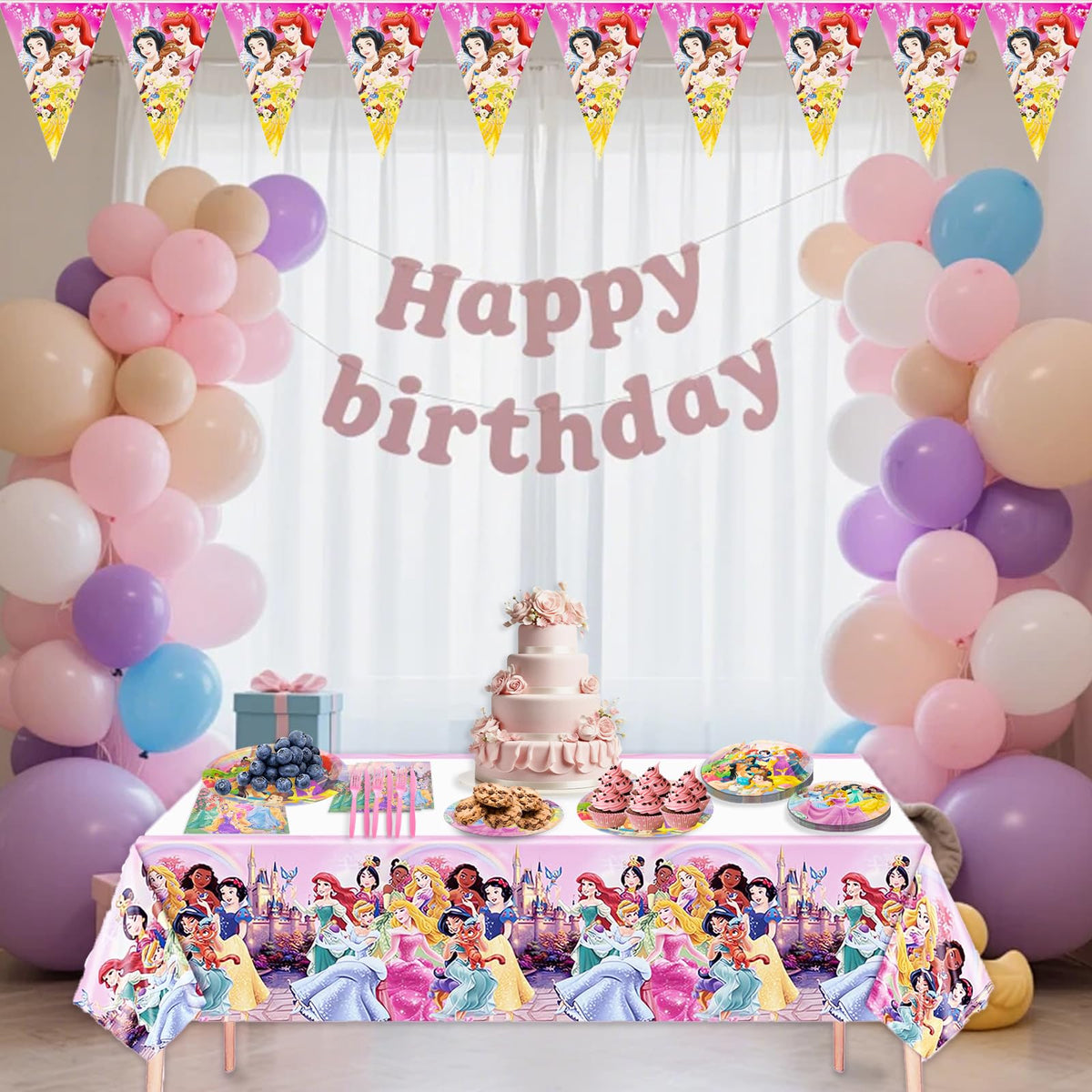 IIDEA princess florals decorative motifs enhance the magical birthday atmosphere