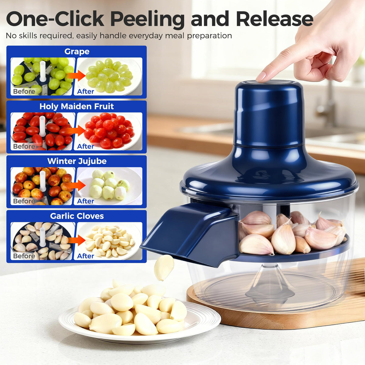 IILLDD cordless peeler charging via USB for portable kitchen use