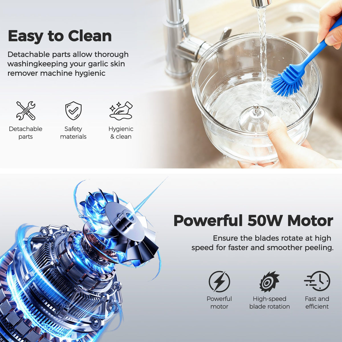IILLDD easy-clean components detach for quick hygienic cleanup