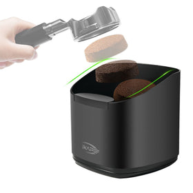 IKAPE espresso knock box front view with compact footprint for tidy counters