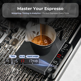 IKAPE Espresso scale glass platform shows a clear surface for easy cleaning.
