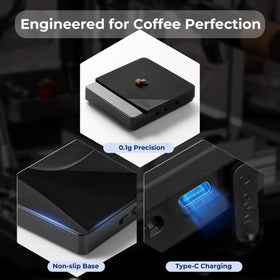 IKAPE Espresso scale pour-over mode enables auto-tare for water weight during pours.