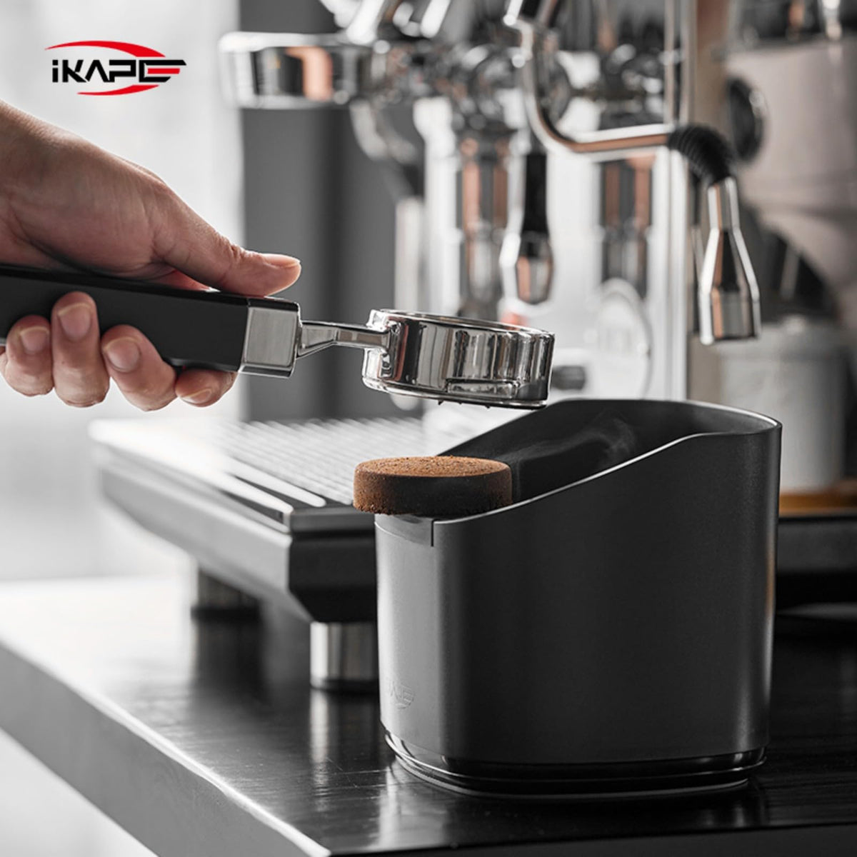 IKAPE slanted rear panel reduces spills and keeps workspace clean