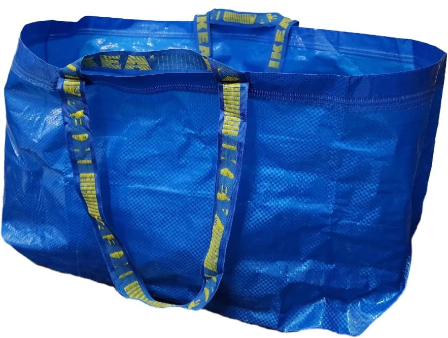 IKEA FRAKTA blue carrier bag, large capacity for shopping and waste sorting