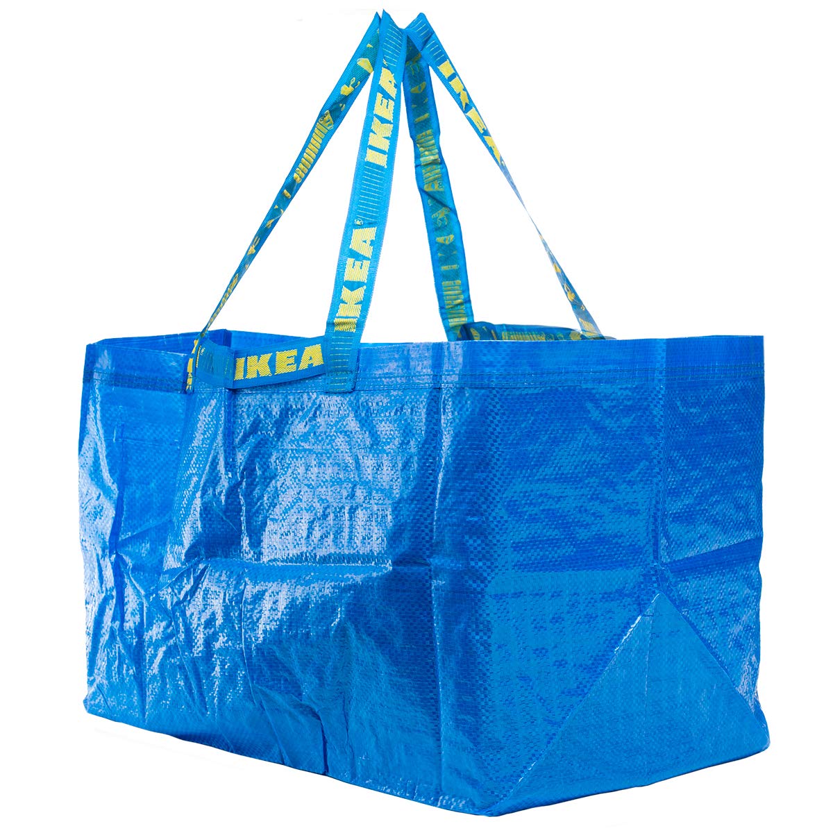 IKEA Frakta blue shopping bag, large 10-pack, ideal for groceries and moving.