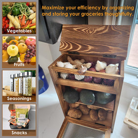 Ikee Design top-opening countertop cabinet for quick access to coffee or bread.