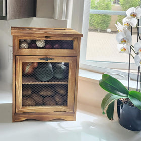 Ikee Design airflow backboard and hollow sides for portable kitchen storage.