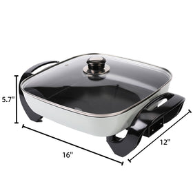 I-Keukenn green skillet side handles showing cool-touch safety