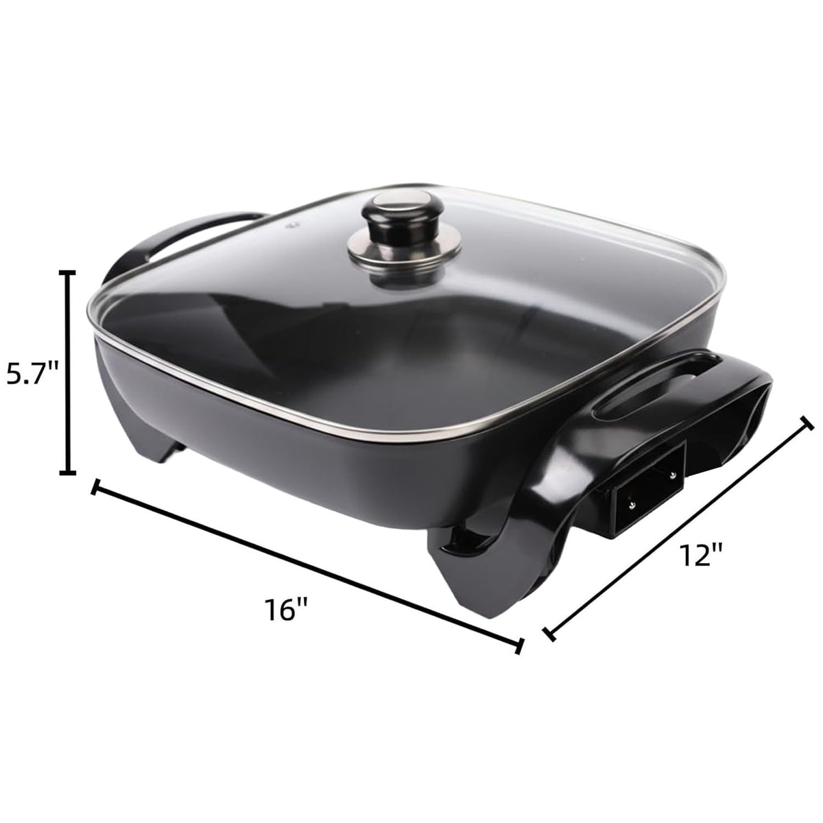 I-Keukenn tempered vented glass lid enables monitoring while retaining moisture