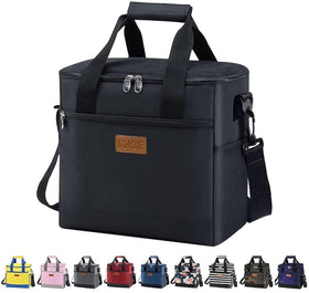 iknoe collapsible 24-can insulated bag, ideal for office lunch or picnics.