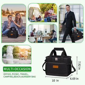 iknoe insulated lunch bag leakproof liner keeps contents clean and dry