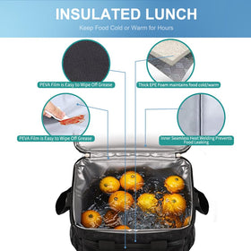 iknoe insulated lunch bag multipurpose use as cooler, lunch box or picnic bag