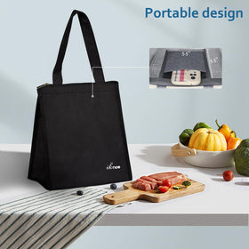 iknoe foldable lunch bag compact storage when not in use.