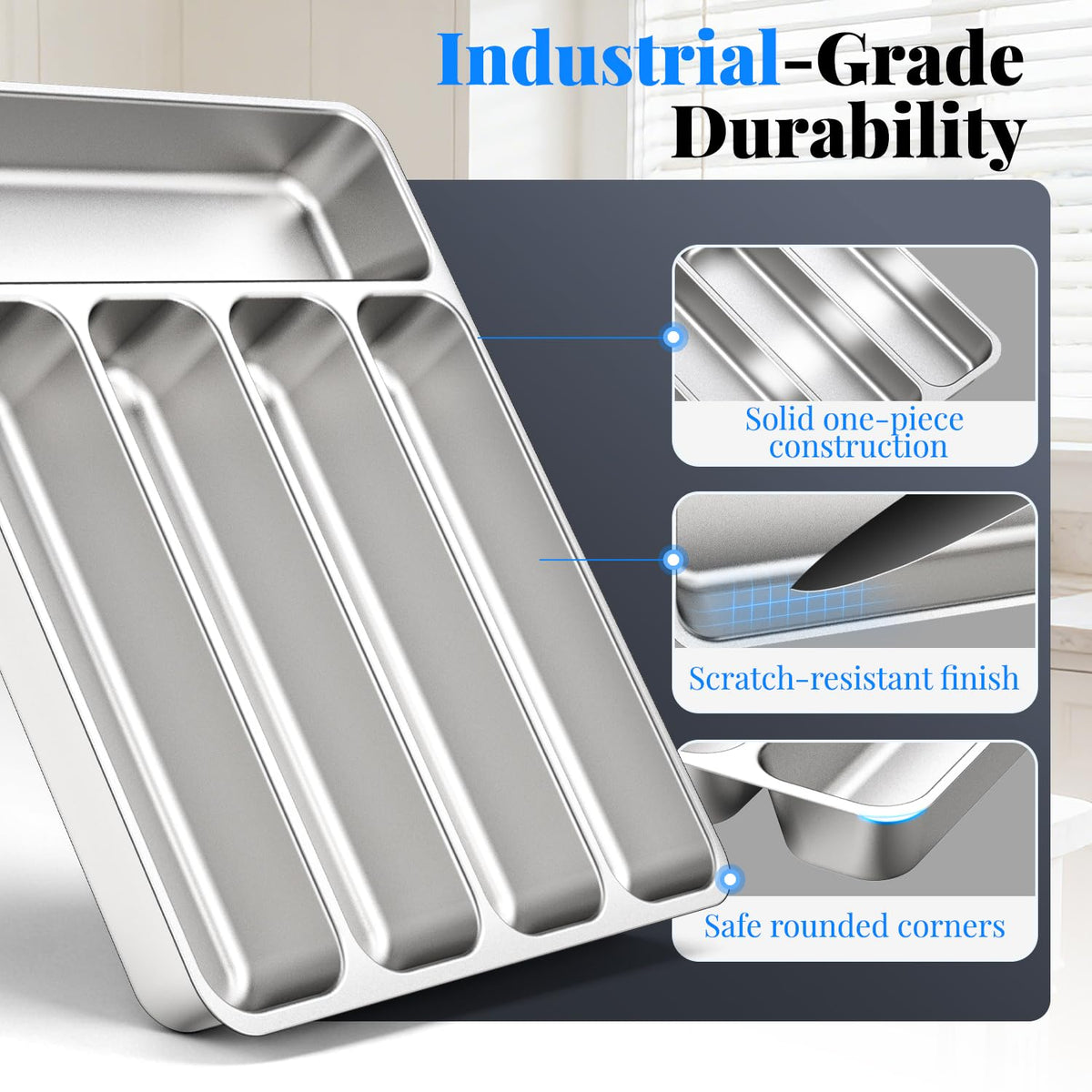 IKCO rustproof design withstands damp conditions in kitchens and workspaces.
