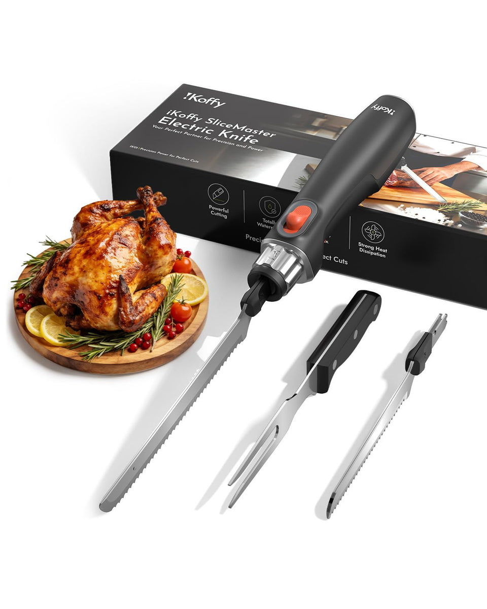 iKoffy SliceMaster knife assembly with dual blades for precise slicing