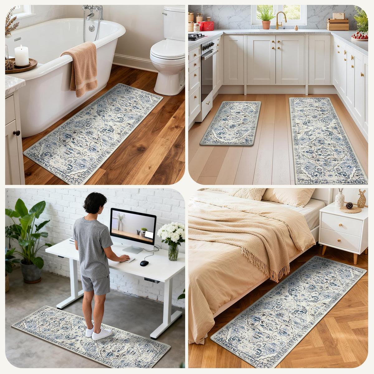 Ileading cushioned mats ideal for kitchen, laundry, office, and entryways.