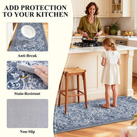 Ileading nonslip backing keeps the rug in place during daily chores