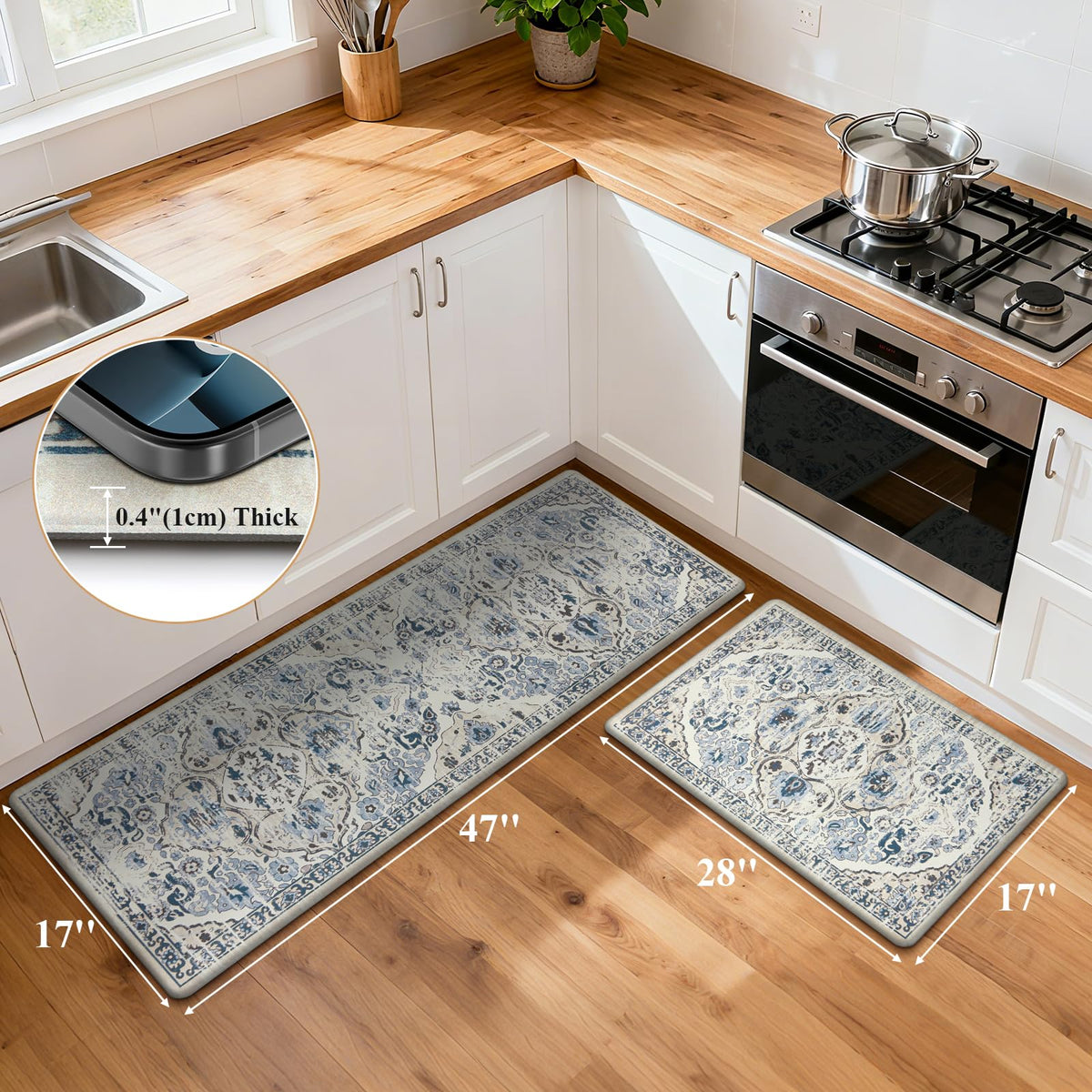 Ileading stain-resistant surface cleans easily after spills.