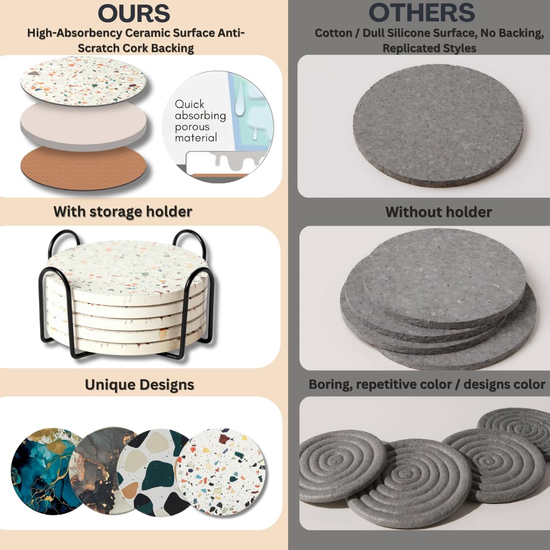 ilohaus Easy-Clean Coaster Finishes are simple to wipe and maintain daily