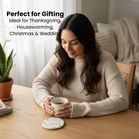 Durable ilohaus terrazzo coaster for daily use on various surfaces