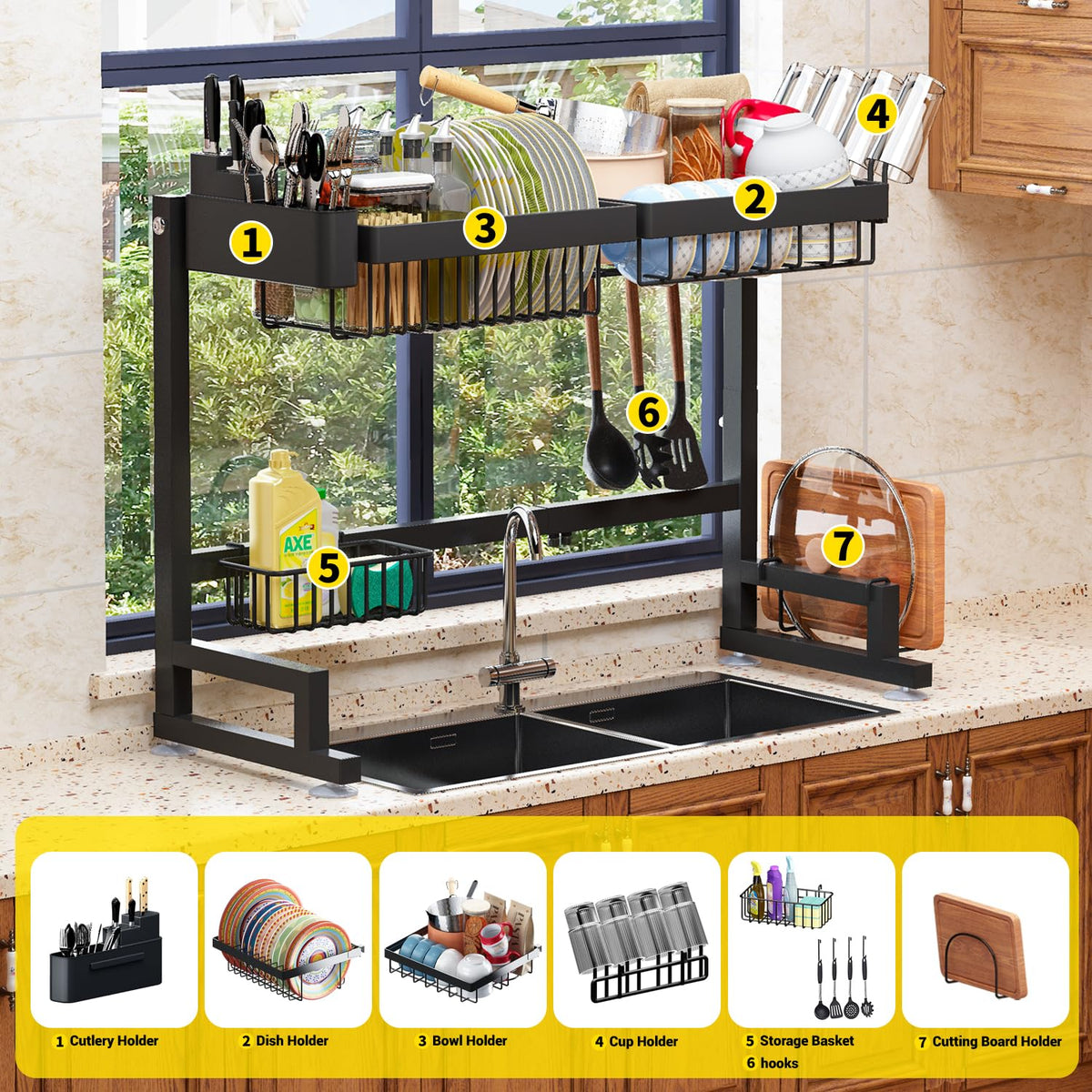 ilvvan over sink rack simple installation with minimal tools.