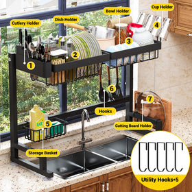 ilvvan dish rack helps keep kitchen organized and tidy.