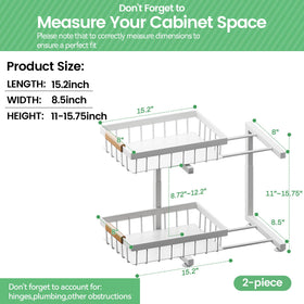 ilvvan under-sink storage drawer baskets provide easy access and organized shelving.