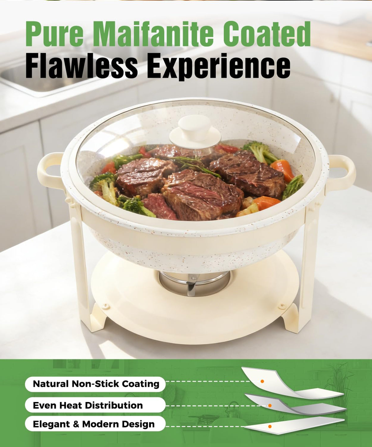 IMACONE chafing dish stackable design saves storage space for events