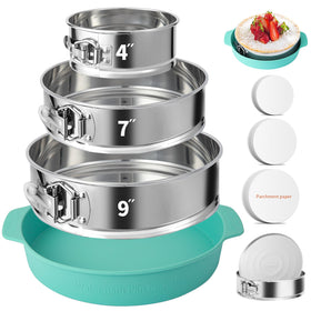 OYAOL 4-inch springform pan with removable bottom for easy cheesecake release